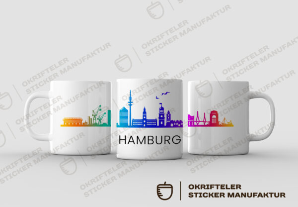 Motivtasse - Skyline HAMBURG – Bild 2