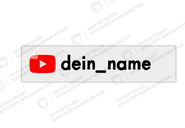 YouTube Sticker mit deinem Namen